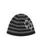 Lujeoseukeulleob Symbol Logo Striped Beanie Black