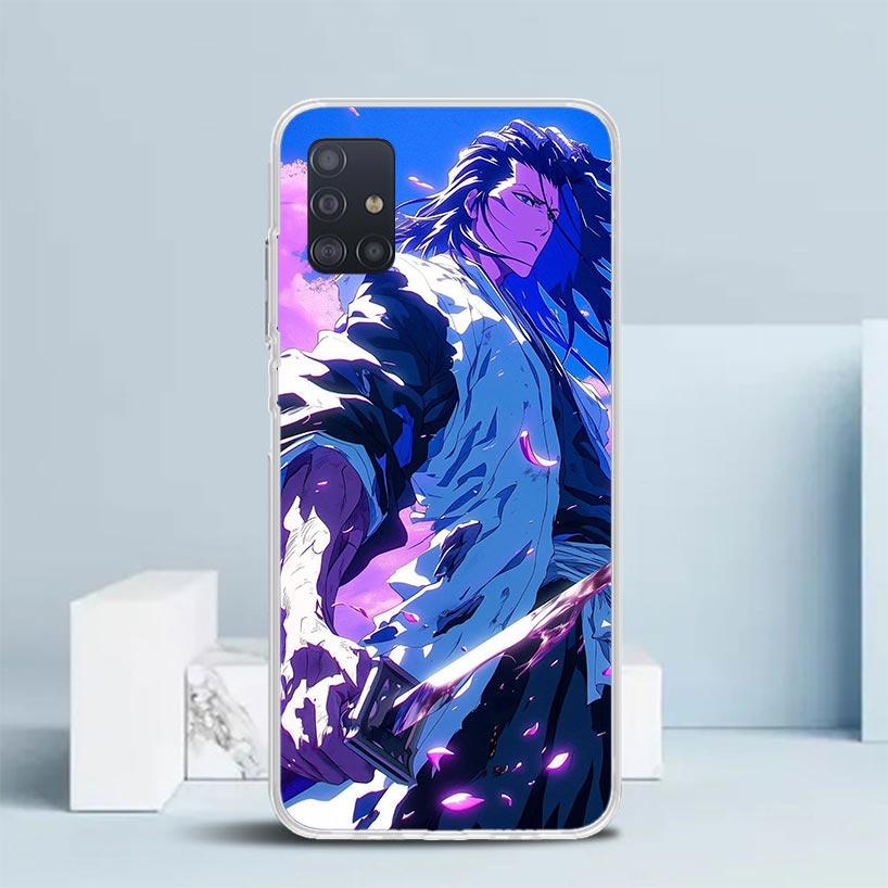 Bleach Kuchiki Byakuya Soft Cover for Samsung Galaxy A12 A22 A32 A52 A72 A02S Phone Case Note 20 Ultra 10 S10 Plus A51 A71 A50S