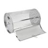 Rolling Grilling Basket Stainless Steel BBQ Rolling Basket Fork Wire Mesh Cylinder Grill Basket for