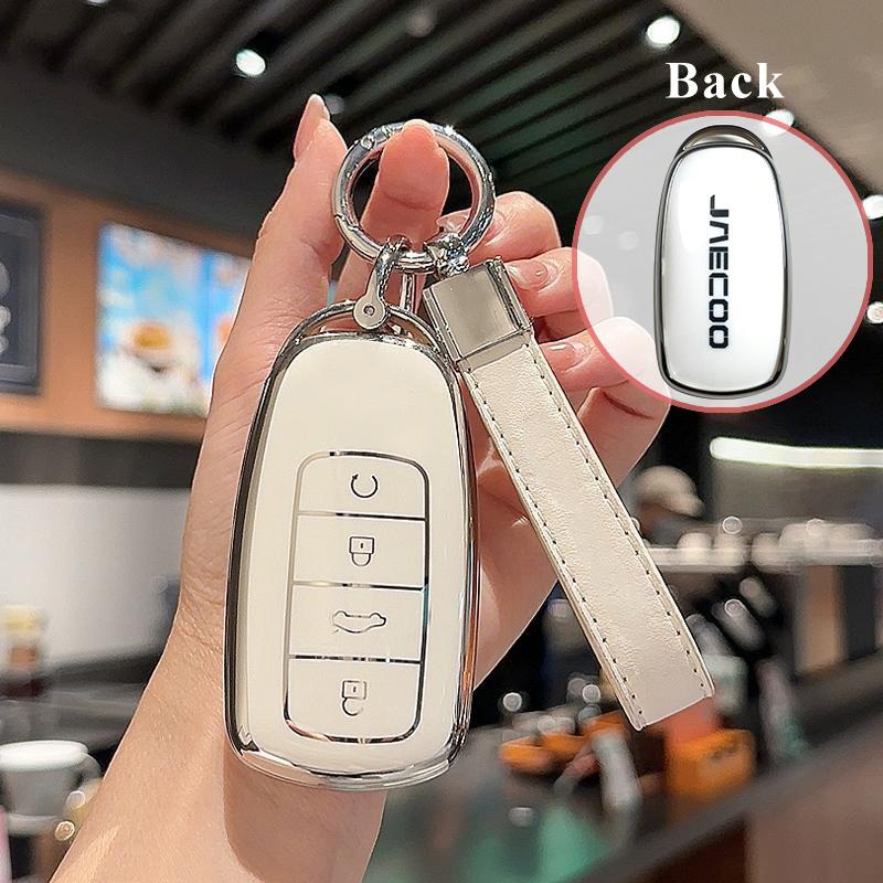 for Chery Jaecoo J8 8 J7 7 PHEV 2025 2026 Car Key Case Keychain Remote Protection Cover Bag Shell Housing Holder Fob Accessories