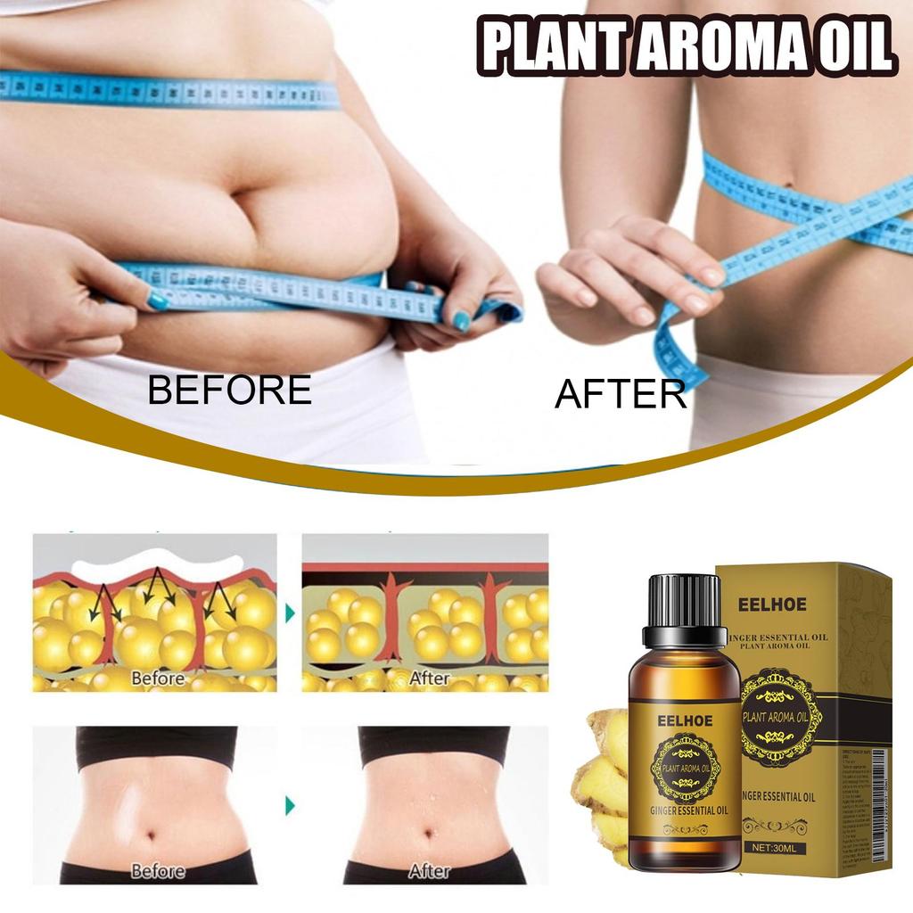 Ginger Essential Oil Slimming Body Massage Natural Fat Burning AntiCellulite Waist Arms Legs Care Promote Metabolism Firming Oil