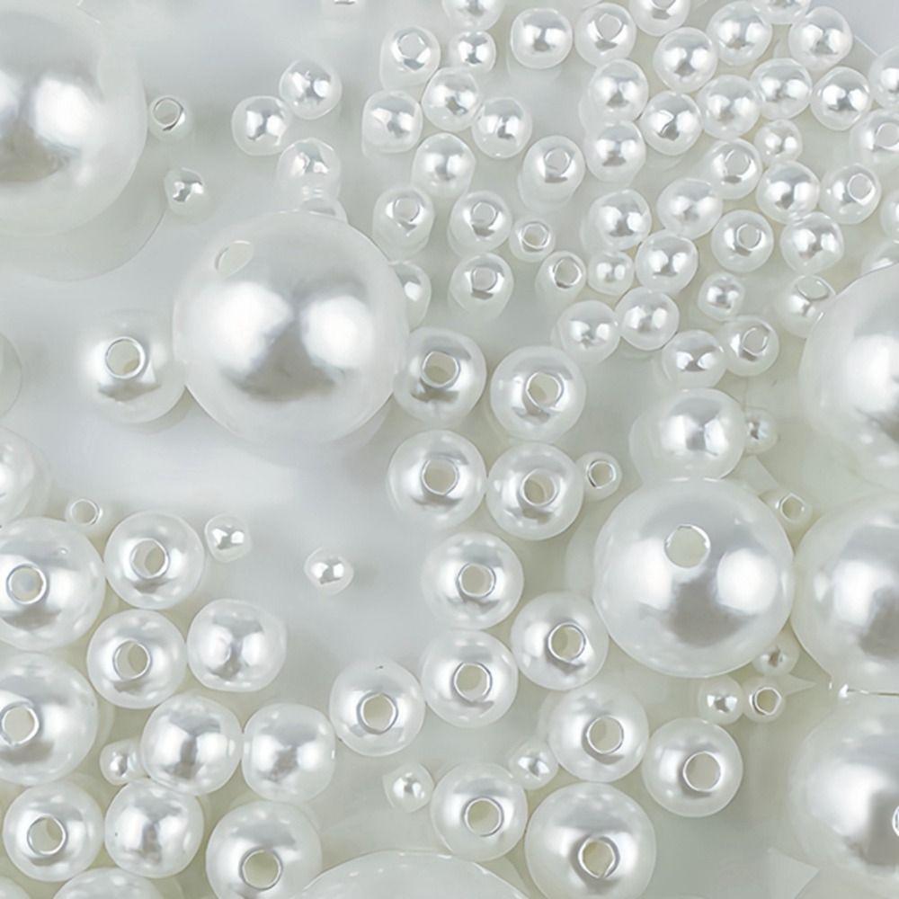 20-300Pcs High Gloss ABS Pearl Beads 3-14mm Craft Pearl Beads Imitation Pearls DIY Jewelry Making