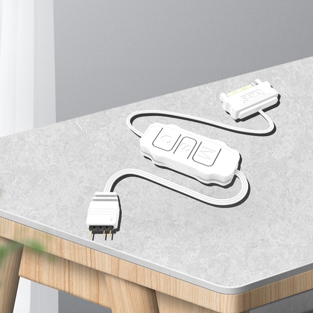 ARGB 5V 3PIN To SATA Interface Extension Cable Mini Adapter Controller RGB Sync Controller Cable for PC Case Fan