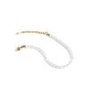 Simple Stainless Steel 14K Gold Plated Imitation Irregular Pearl Bracelet Titanium Steel PVD Imitation Oval Pearl Chain Bracelet