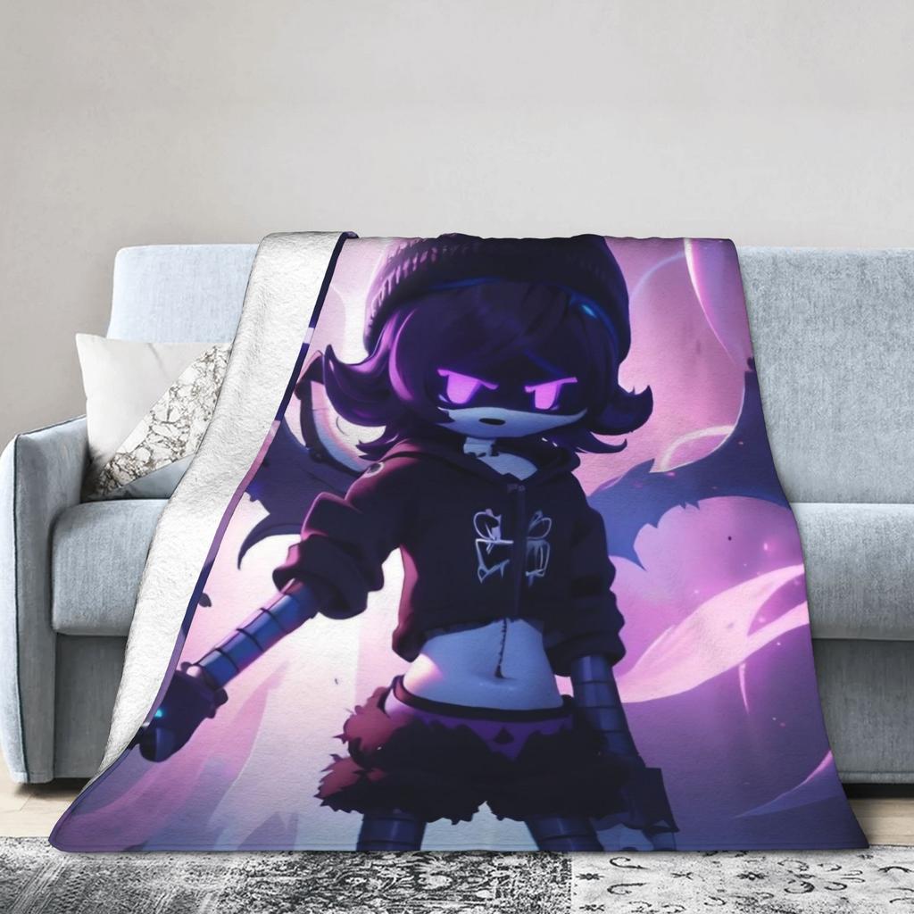 Murder Drones Game Knitted Blanket Fleece Uzi Doorman Horror Super Warm Throw Blankets for Home Couch Bedspread