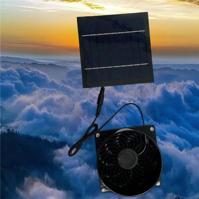 6V Solar Exhaust Fan Mini Ventilator Solar Panel Powered Fan Air Extractor For Dog Chicken House RV Greenhouse Fan