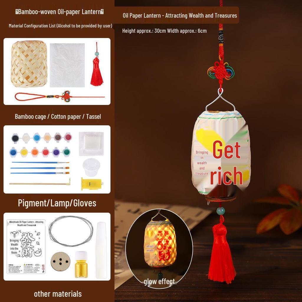 DIY Oil Paper Lantern Kit for Mid-Autumn Festival: Chaoshan Heritage Decorative Lanterns