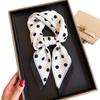 Geometric polka dot herringbone pattern cotton and linen small square scarf silk scarf imitation velvet headscarf shawl sun protection scarf women's s