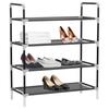 VidaXL Range-chaussures avec 4 étagères Métal et Tissu non tissé Noir