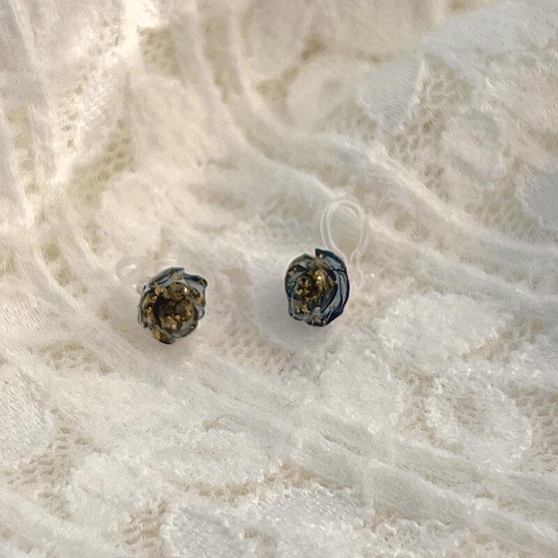 2PCS Acrylic Flower Stud Earring Fashion Women Shiny Colorful Screw Stud Earrings Stainless Steel Cartilage Helix Ear Piercing Jewelry Accessories