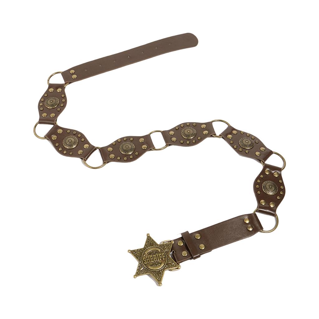 Heart Buckle Waist Belt Punk Chain Heavy Duty Grunge Buckle Modern Waistband Waist Chain Studded Belt