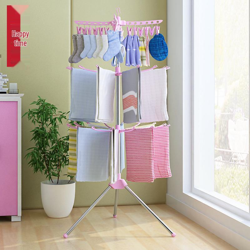 Varal Dobrável de Aço Inoxidável para Roupas de Bebê e Toalhas para Quarto