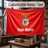 Personalisierte Flanell-Kuscheldecke mit Benfica FC Muster, Warme Heimdekoration