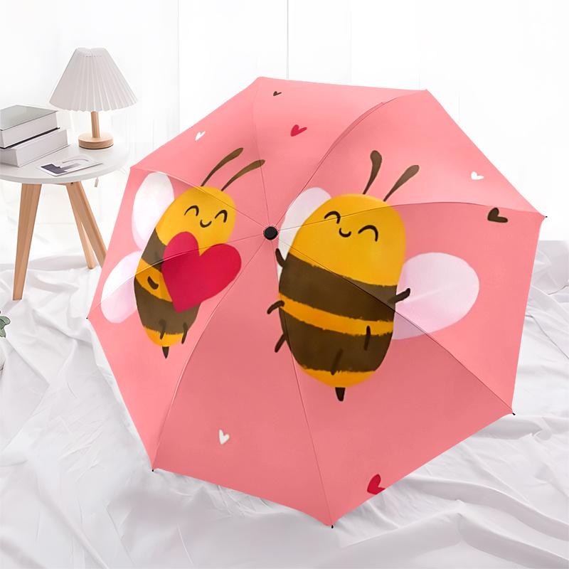 1pc Bee Love Umbrella That Opens  Closes Automatically  Perfect Gift with a Convenient Folding Mechanism 55