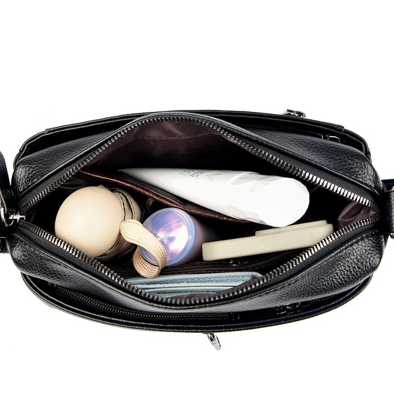 Fashionable Women's Leather Crossbody Bag, Elegant Shoulder Bag, Women's Large Capacity Crossbody Bag, Retro Shoulder Bag, Multi Pocket Shoulder Bag