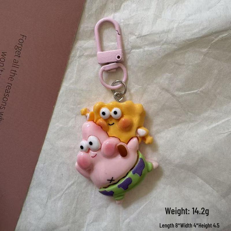 SpongeBob Resin Accessories for Keychain, Car Ornaments, and Backpack Charms