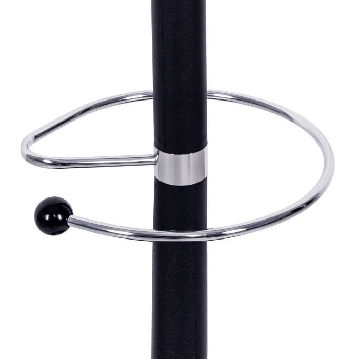 Porte Manteaux - SPRINGOS - 176 Cm - Noir - 14 Crochets - Base En Marbre