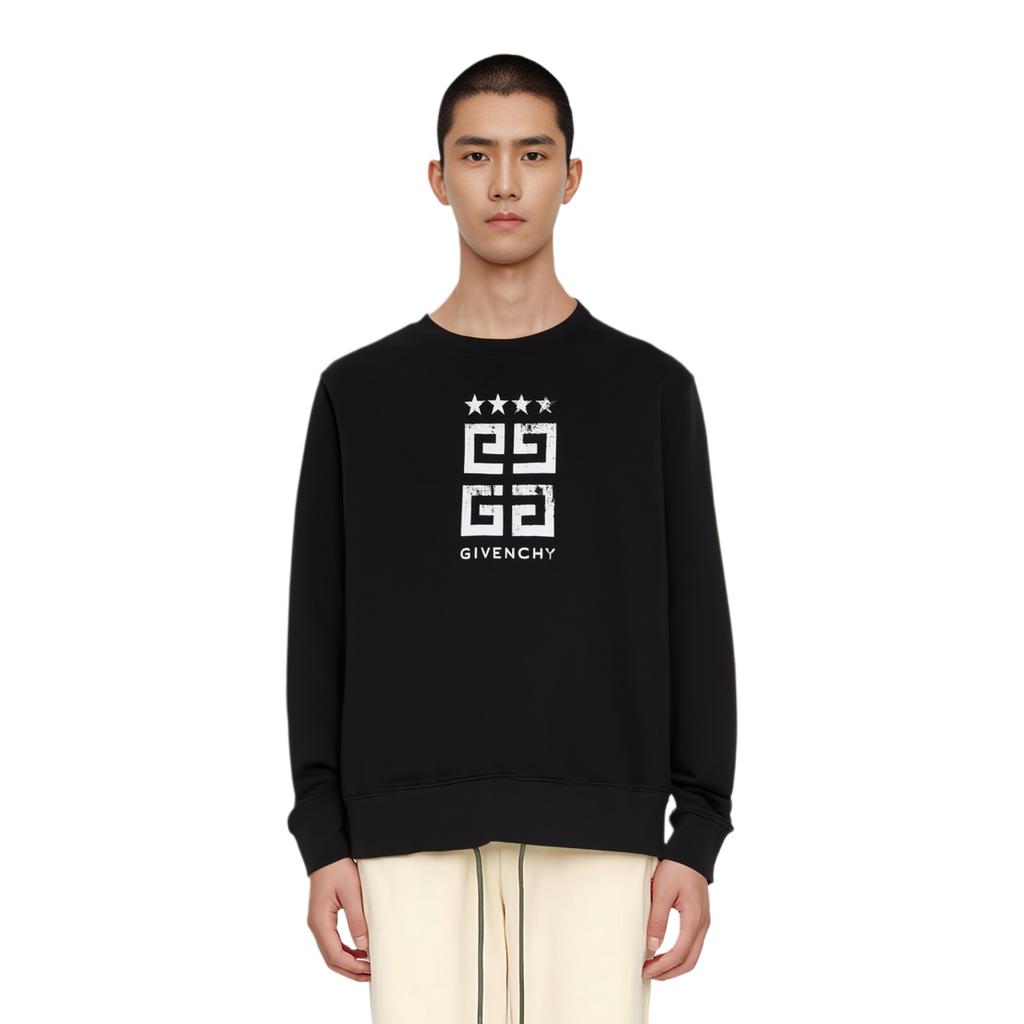 Givenchy Logo Printed Crewneck Sweatshirt BMJ0HA3YEL-001