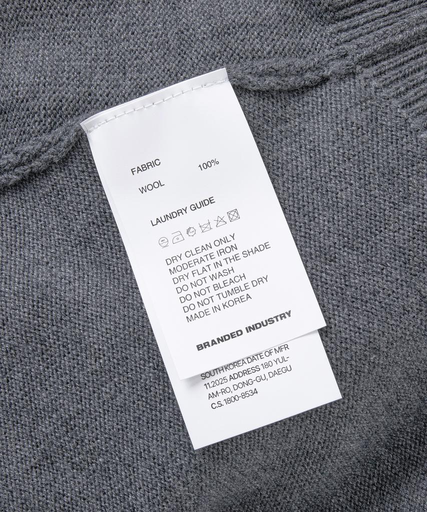 Beulaendideu [Superior] Cloud Superfine V-Neck Knit [Melange Gray]