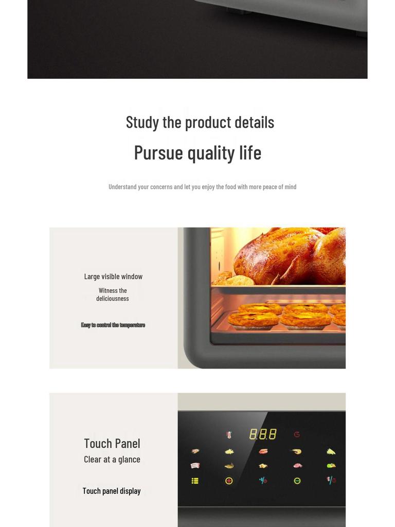Smart Large-Capacity Multifunctional Air Fryer Oven with Low-Fat Technology - EU/US/UK Standards