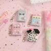 Cute Animal Mini Keychain Notebook for Kids - Portable Cartoon Memo Pad with Snap Fastener Pendant