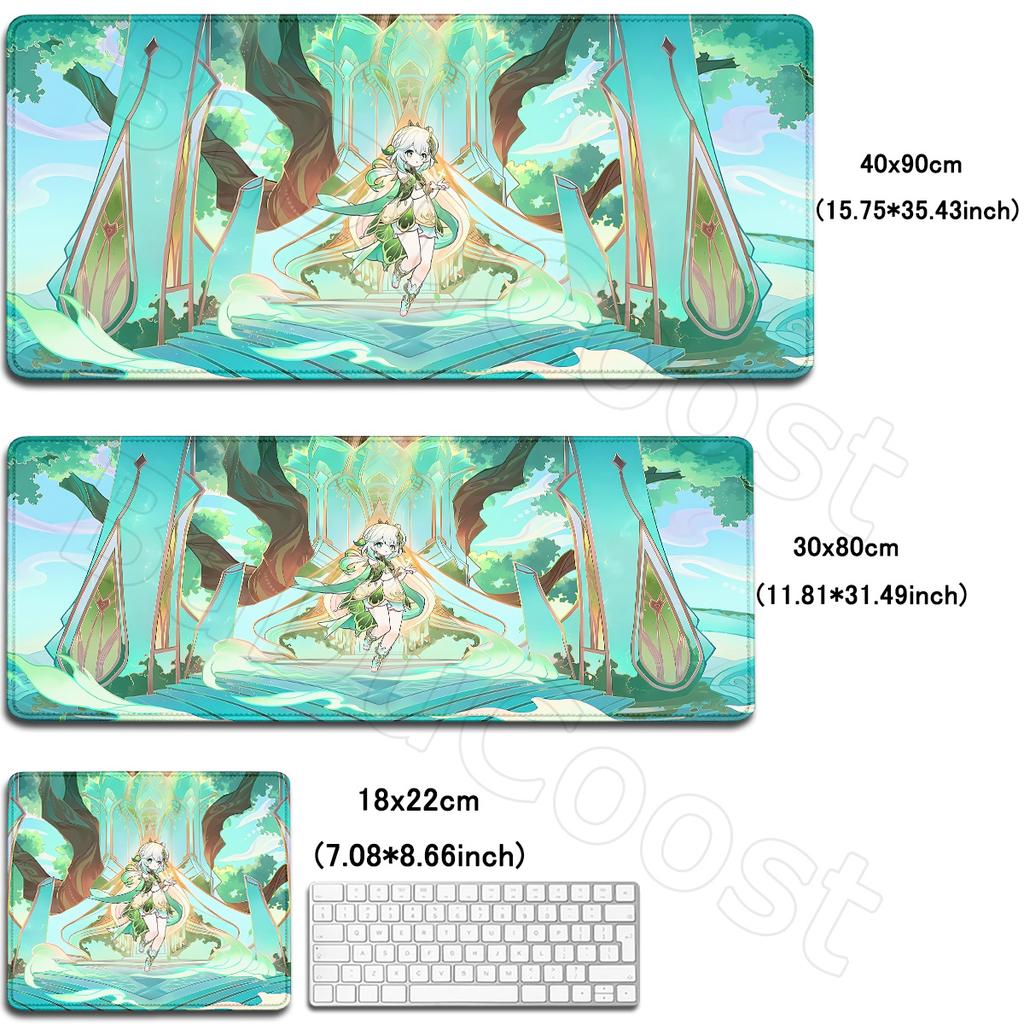 HD Printing Genshin Impact Mousepad Kawaii Anime Game Nahida Desk Mat Laptop Gaming Mouse Pad XXL 180x220mm 900x400mm Mousepads
