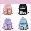 Ultra-lightweight Nylon School Backpack For Boys And Girls With Adorable Plaid Design