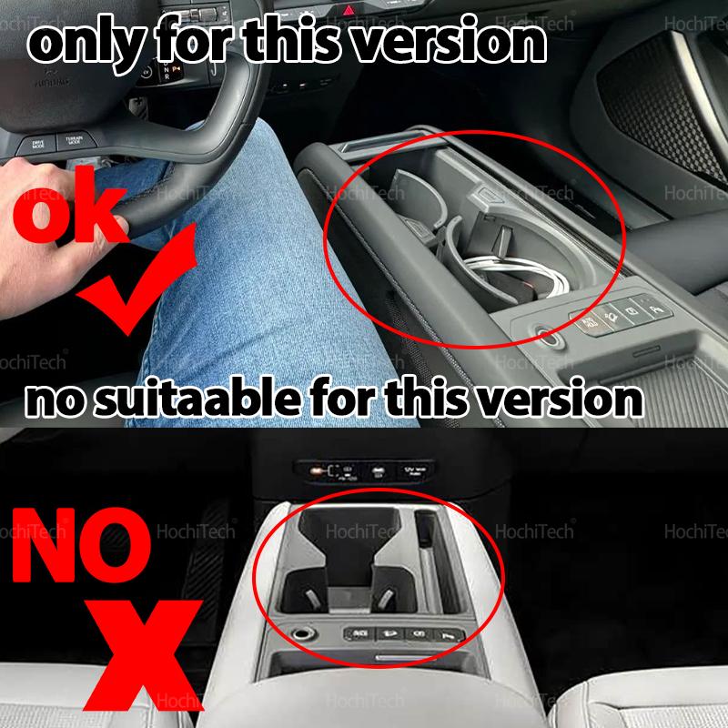 Multifunctional Car Water Cup Holder Beverage Holder Central Control Storage Box Interior Accessories for Kia EV9 2024-2025