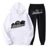 Set Felpa con Cappuccio e Jogger Unisex Testa di Tigre Blu - Pullover Caldo e Sportivo per Autunno/Inverno