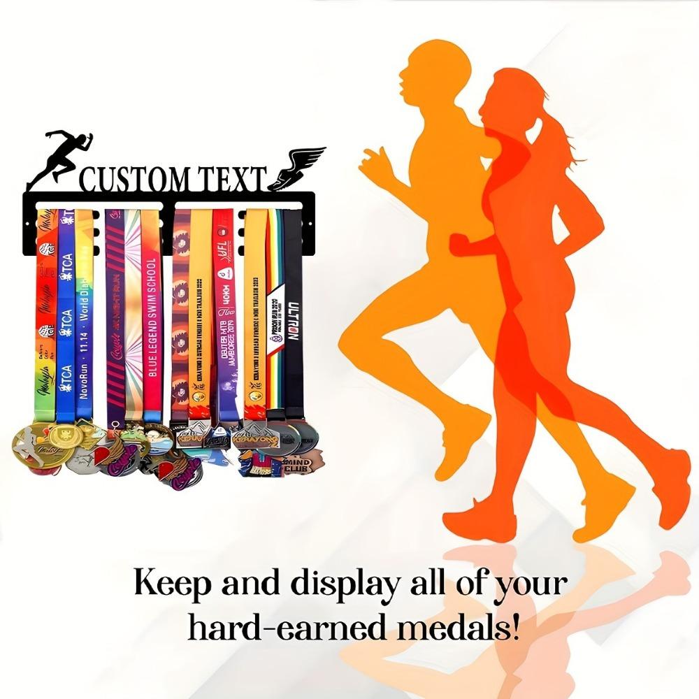 Custom Sports Award Holder - Personalized Metal Display for Trophies, Home & Office Decor, Rustic Wall Art, Custom Sign, Utility Hooks.