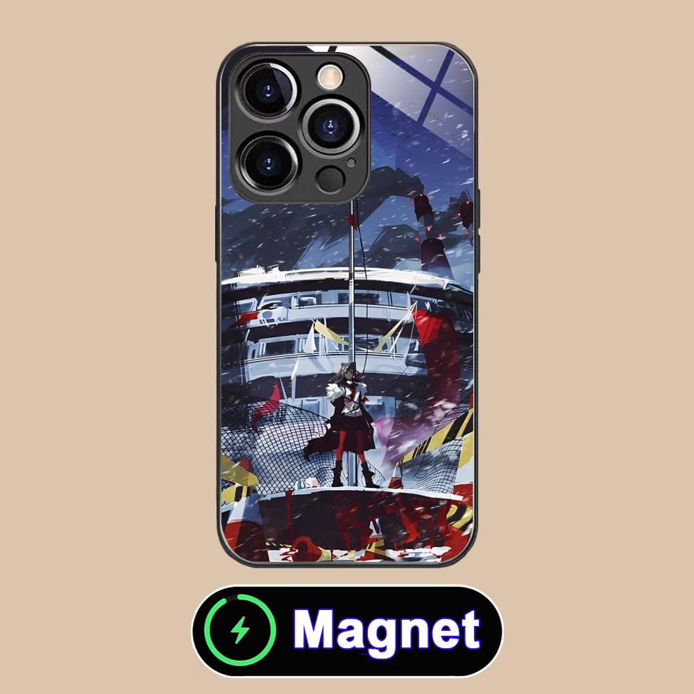 

Arknights Zima Glass MagSafe Mobile Phone Case for iPhone 17 16 15 14 13 12 11 Air Pro Max Plus Mini Colorful Cover iPhone 11 Pro Max