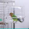 H7BF Shower Box Feeder,Sleeping Nest,Small Birds Bathtub for Pet Finch Accessories Parrot Bath Box with Clear View for Pet