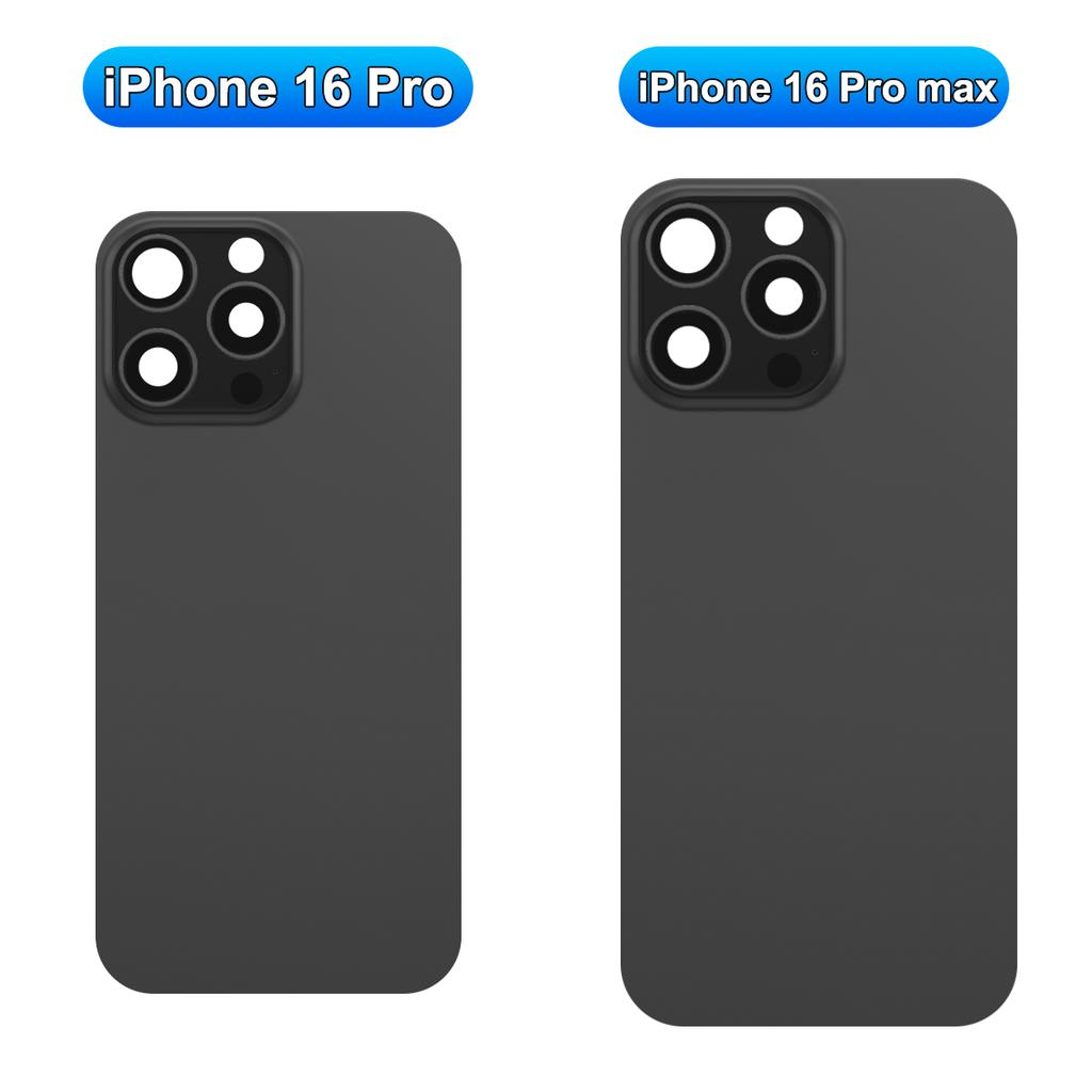 Para iPhone 16 Pro Panel Trasero de Cristal Tapa de Batería Piezas de Repuesto Carcasa Trasera con Lente de Cámara para iPhone 16Pro Max