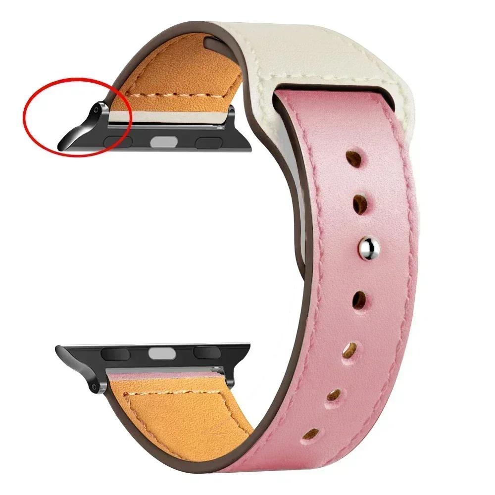 Sport Loop Leather Band For Watch Straps 41mm/45mm 42mm 46mm 40-44mm Bracelet iWatch Series 10 9 8 7 4 5 6 Se Ultra 2 49mm