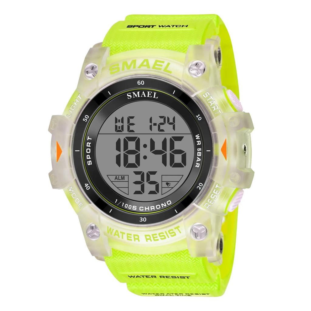 SMAEL 8123 Swimming Sport Watches for Men Alarm Clock Stopwatch Digital Watch LED Sports Watches Men's Wristwatch 50m Waterproof