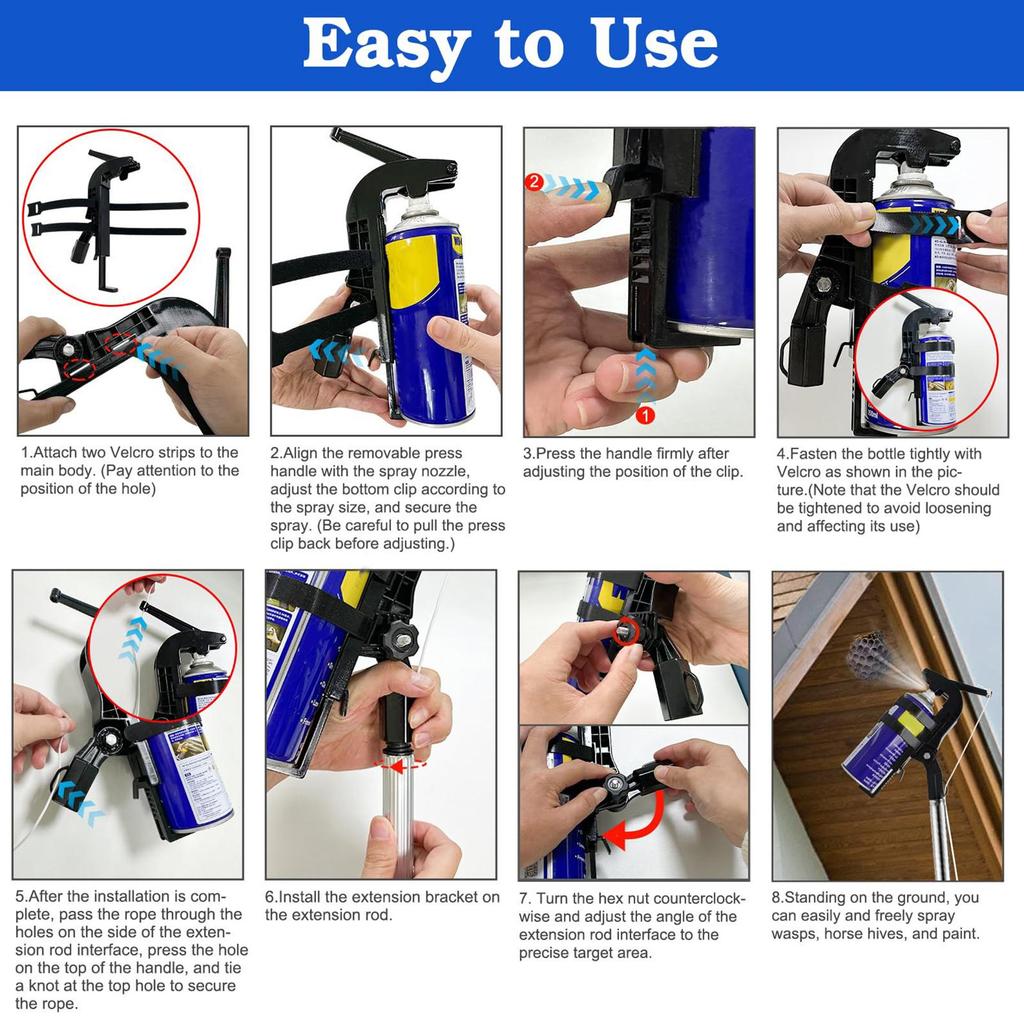 Paint Extension Pole Adjustable Spray Pole Adapter Powder Duster Attachment with Telescopic Wand for Ceiling Coating Indoor