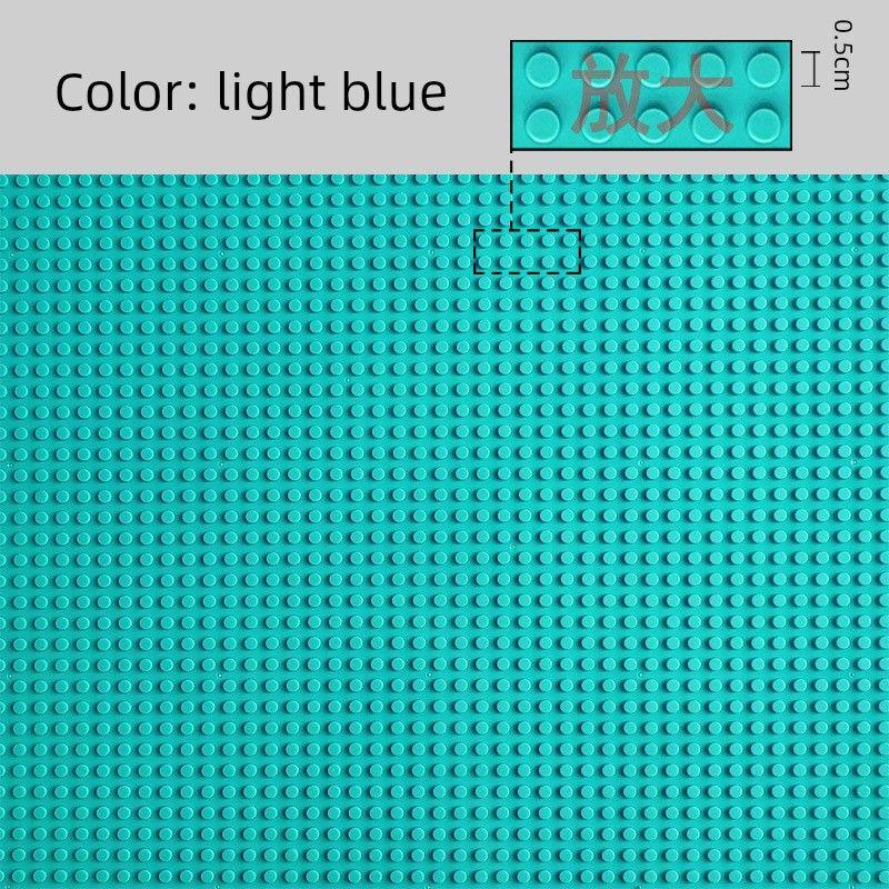 

Small Particles Compatible with a High Building Block Floor DIY Neutral Kids Toy Baseplate Building Block Wall Base High Kindergarten Light Blue 40*40cm (50*50 bump)