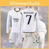 Fashionable 2324 Real Madrid Long Sleeve Football Jersey For Kids Vini Jr. Beckham Modric