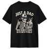 Oversized Tshirt Just A Dad Who Always Came Back With The Milk Funny Fathers Pure Cotton T Shirts Fashion Tshirt