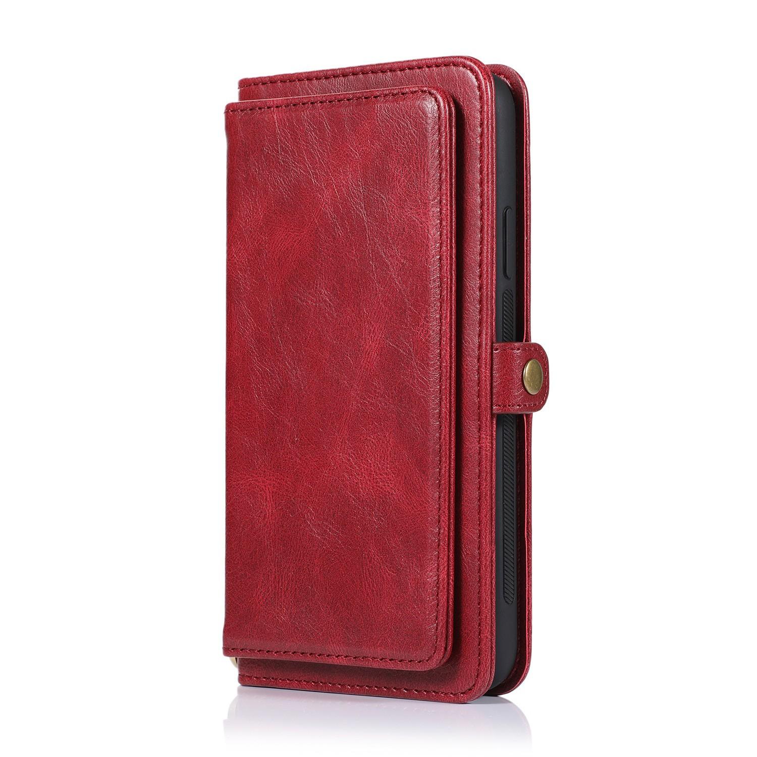 

Подходит для iPhone 13 Pro Многофункциональный чехол для телефона 14 Promax Wallet Защитный чехол 12 Вставка для карт iPhoneXSMAX красный