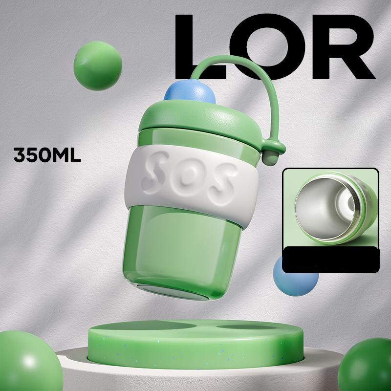 

Новая кофейная чашка, керамический внутренний горшок, чашка-термос для девочек, красивая чашка для воды с соломой, портативный офисный стакан 350ml