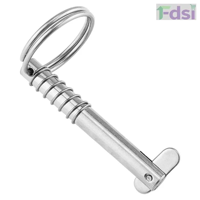 Steel Quick Release Pin with Retaining Ring Safety Lock Detent Pin for Wire Rope Clamp Fastening and Secure Connection Applications