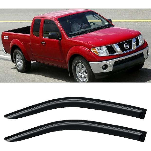 Window Rain Guards Visors For 2009-2018 Dodge Ram 1500 Quad Cab, Out-Channel Window Vent Wind Shades Deflectors For 09-18 Ram 1500 Extended Cab