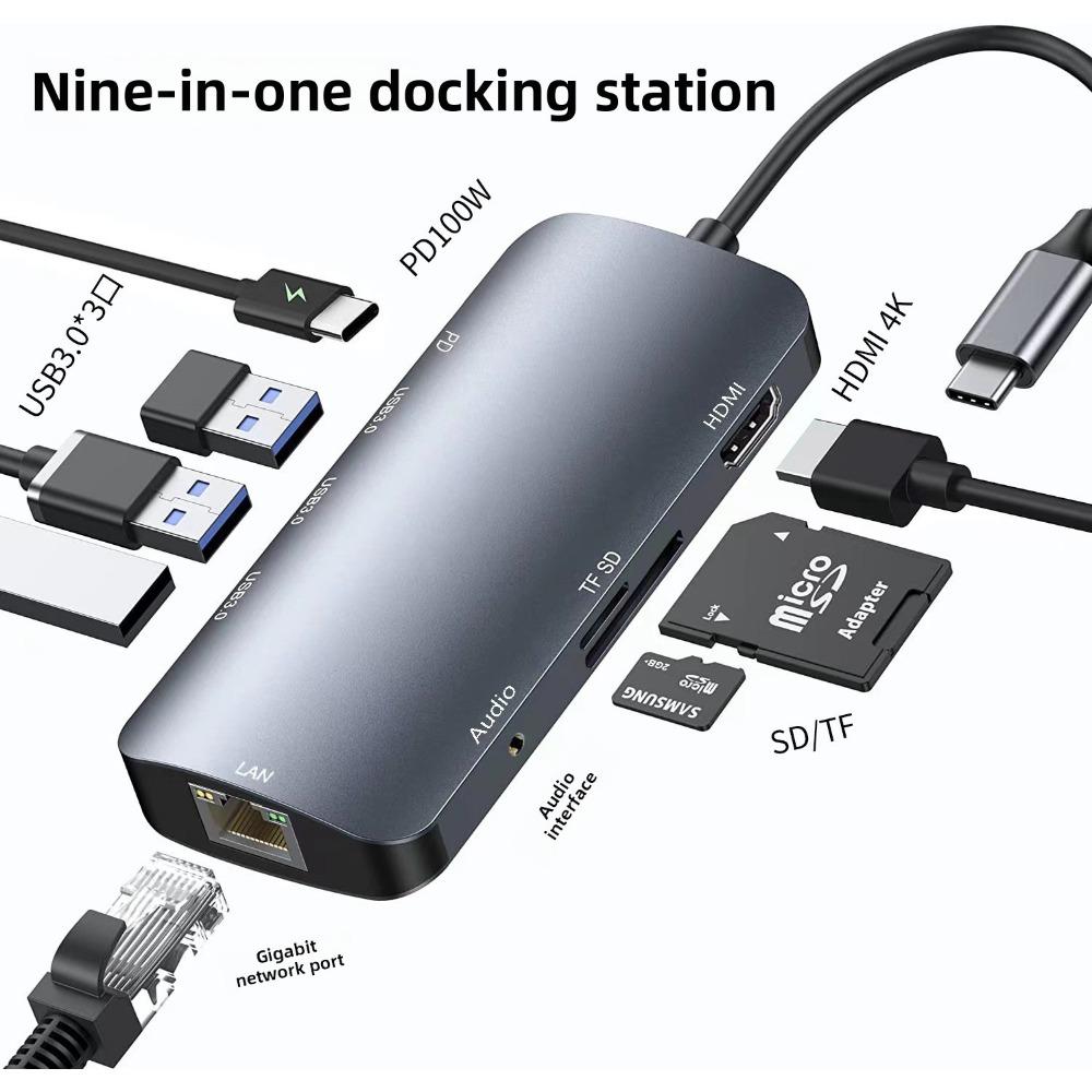 5 in 1 USB C Hub HDMI Adapter USB 3 0 Ports for Laptop Monitor Projection Multi Port Type C Dock