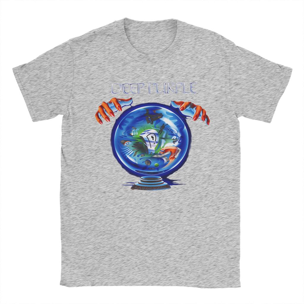 Unisexs Band Deep Purple Art T Shirts 100 Cotton Tops Novelty Short Sleeve O Neck Tees Printed TShirts