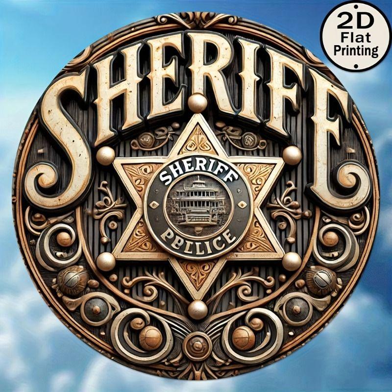 2D Flat Hanging Decorative Metal Sign Hand Painted Art