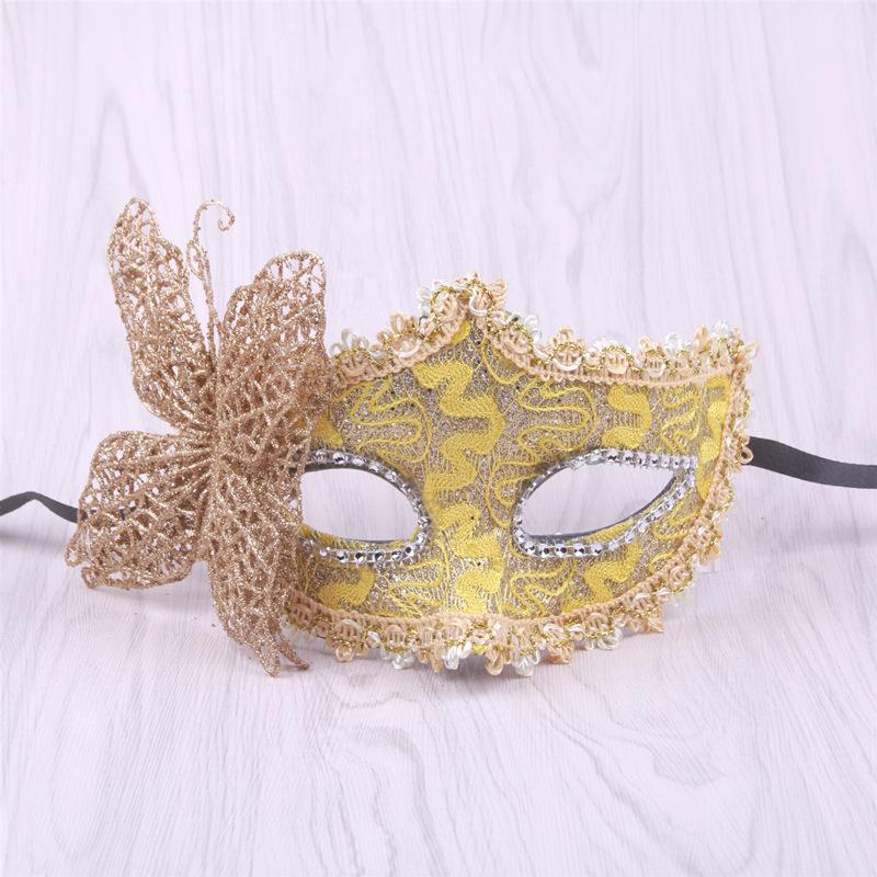 Halloween Costume Mask Vintage Butterfly Halloween Mask Half-Face Masquerade Mask Unique For Theatrical Performance Carnival