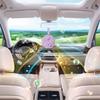 Car Aromatherapy Pendant Embossed Sheet Gypsum Fragrant Tablets Air Freshener Car Interior Odor Removing Decorative Accessories