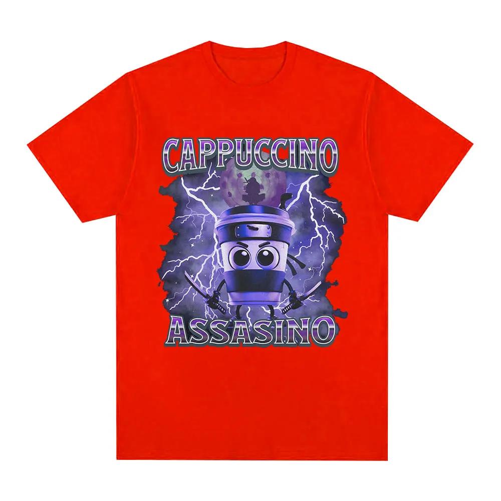 Cappuccino Assasino Italian Brainrot Funny Meme T-shirt Women Fashion Vintage T-shirts Female Casual Humor Women T Shirt