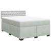 Maison Exclusive - Sommier à lattes de lit et matelas Gris clair 140x200cm Velours